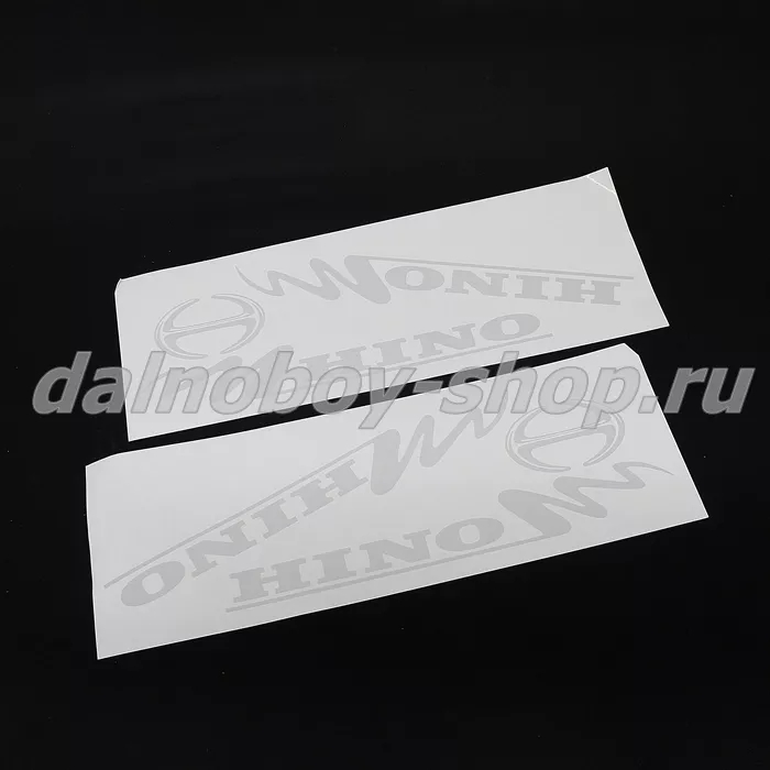 Наклейка  40*40 "HINO" ( комплект 2шт.) цвет серебро