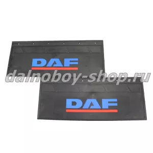 Брызговики задние резина (тисненные) 660*270 DAF синяя напись, красная полоса