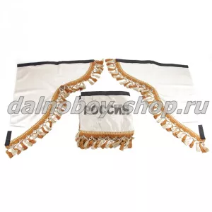 Ламбрекен лоб.+ шторка боковая хамелеон 2.2м  РОССИЯ бежевый