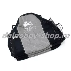 Чехол - сиденье аликанте IVECO STRALIS/ HI-WAY (2рем)(2выс.сид) черно-серый