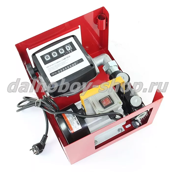 Насос для перекачки дизтоплива помповый / стационарный / с счётчиком / 60л.мин / 220v /