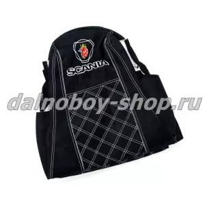 Чехол - сиденье аликанте SCANIA (2004-2014) 5 серия (2 ремня)(2 выс.сид.) черный