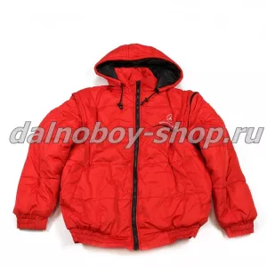 Куртка мужская утепленная с капюшон. MERCEDES 46 красная.