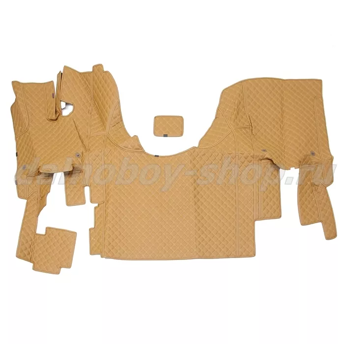 Коврик кож.зам. 3D под ноги DAF XF-105 автомат /фокс+бежевая нить