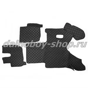 Коврик кож.зам. под ноги Польша IVECO до 2012г. (механика) широкая кабина  черный