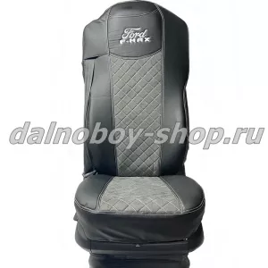 Чехол - сиденье иск.кожа+велюр PREMIUM FORD F-MAX черно-серый