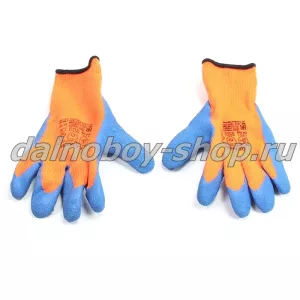 Перчатки акриловые со ВСПЕНЕННЫМ латексным покрытием   (-40гр) / (12 пар упак.)