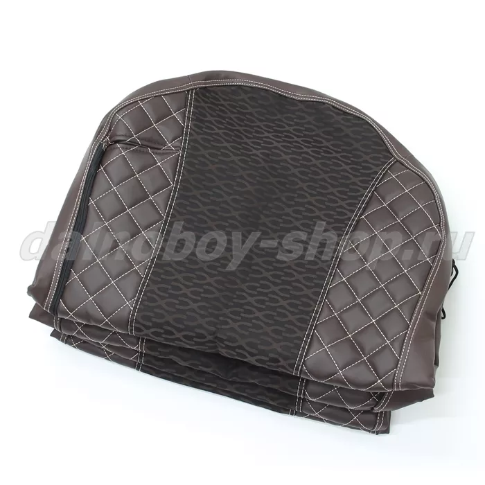 Чехол - сиденье иск.кожа+велюр PREMIUM KMZ K5 (2023 г - ) / БЕЗ ЛОГОТИПА / коричневый