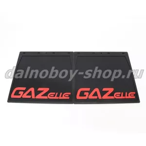 Брызговики задние прицепа 400*400  (рез.тиснен.)  GZLL (надпись красная резина)