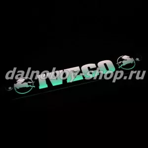 Табличка светящаяся черная 10/50 см. IVECO бел/зел 24v узкая