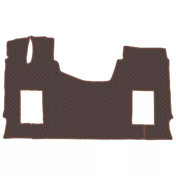 Коврик кож.зам. под ноги JAC K7 490 (автомат, 2 пневм. ровный пол) от 2023г /коричневый