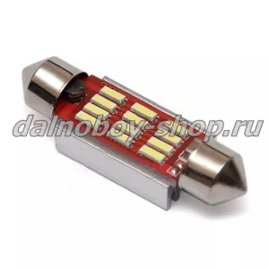 Лампочка салонная "CANBUS" 12SMD 41мм (9709) белая 12-24v (по 10шт)