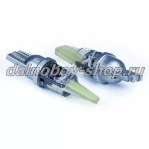 Лампочка габаритная без/цок "COB" ДЛИННАЯ (9890) белая 12-24v W (10)