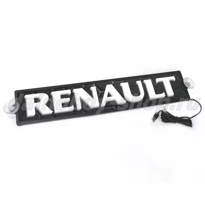 Табличка светящаяся 3d 10/50 см. RENAULT 24v 