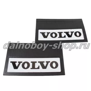 Брызговики задние резина (светоотражающие) 600*400 VOLVO (белый+черная надпись)