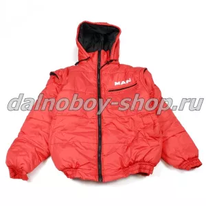 Куртка мужская утепленная с капюшон. MAN 46 красная.