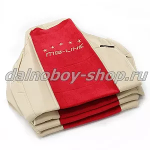 Чехол - сиденье Польша велюр - иск. кожа MERCEDES MP II/III 2004-2013 (2ремня)(2 выс.сид.) красн-беж