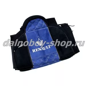 Чехол - сиденье аликанте RENAULT SERIA T/K/С от 2013г 2 выс. сид.  черно-синий