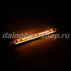 Указатель габ. 2-х рядный LONG LED / НЕОН / SCANIA / 24v желтый /50