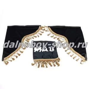 Ламбрекен лоб.+ шторка боковая хамелеон 2.2м  MZ черный