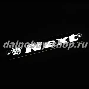 Табличка светящаяся черная 10/50 см. NEXT бел/бел 12v узкая