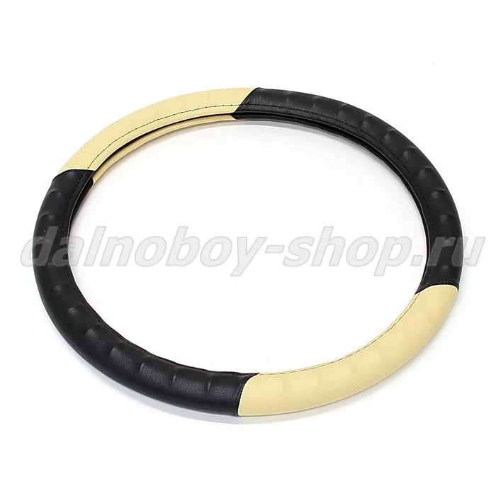 Оплетка на  руль универсальная АНАТОМИЯ / 44-46cm XXL / черно-бежевая