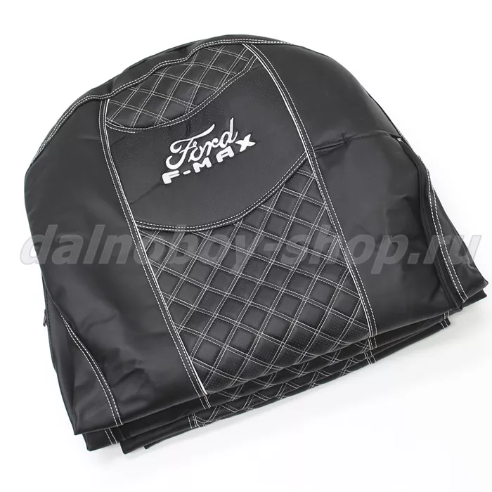 Чехол - сиденье / иск.кожа /PREMIUM / FORD F-MAX черн+бел нити