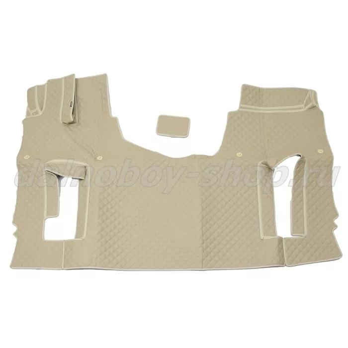 Коврик кож.зам. 3D под ноги JAC K7 2х нитка беж кожа/нить бежевая