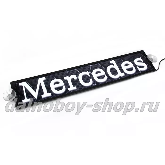 Табличка светящаяся 3d 10/50 см. MERCEDES 24v 