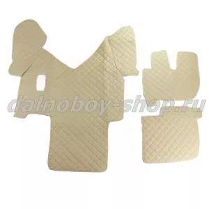 Коврик кож.зам. под ноги Польша IVECO до 2012г. (механика) широкая кабина  бежевый