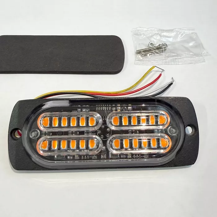 Маяк импульсный НА НЕГАБАРИТ 24-LED (110мм*40мм*10мм)