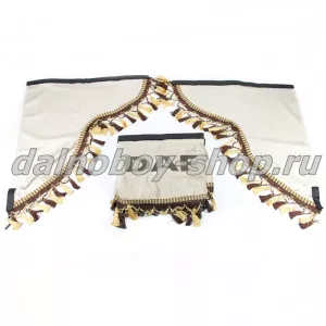 Ламбрекен лоб.+ шторка боковая хамелеон 2.2м  DAF бежевый