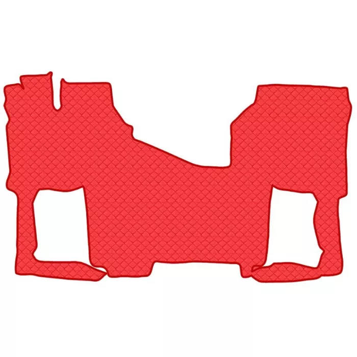 Коврик кож.зам. под ноги FAW J7 EAGLE (автомат, без кулисы, холодильник) от 2023г /красный