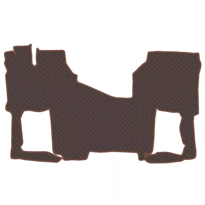 Коврик кож.зам. под ноги FAW J7 EAGLE (автомат, без кулисы, холодильник) от 2023г /коричневый