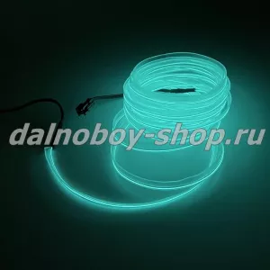 Лента  5м декоративная LED НЕОН / ICE BLUE / белая 24v