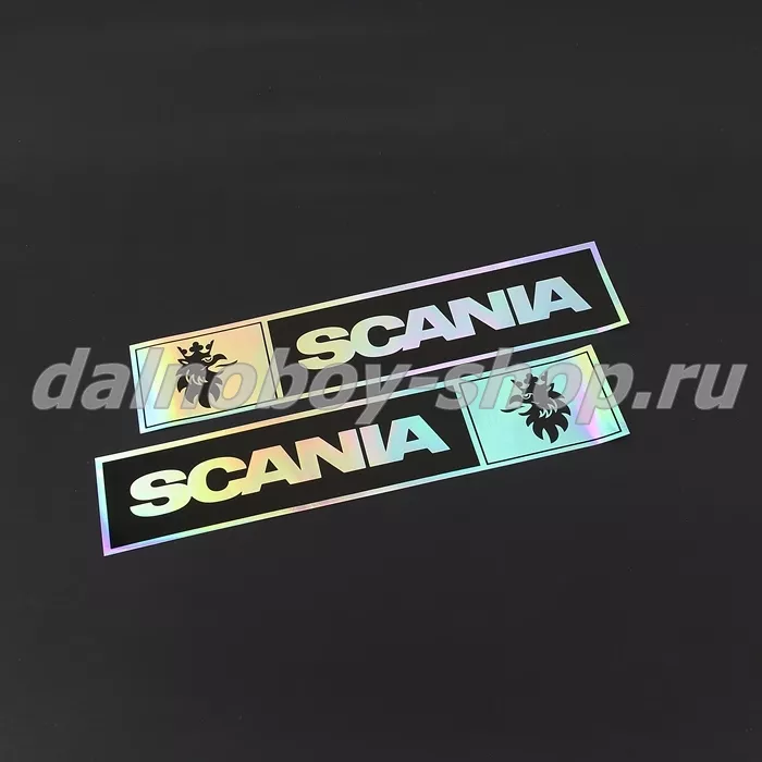 Наклейка эмблема SCANIA" (9х41см) комплект на 2 стороны