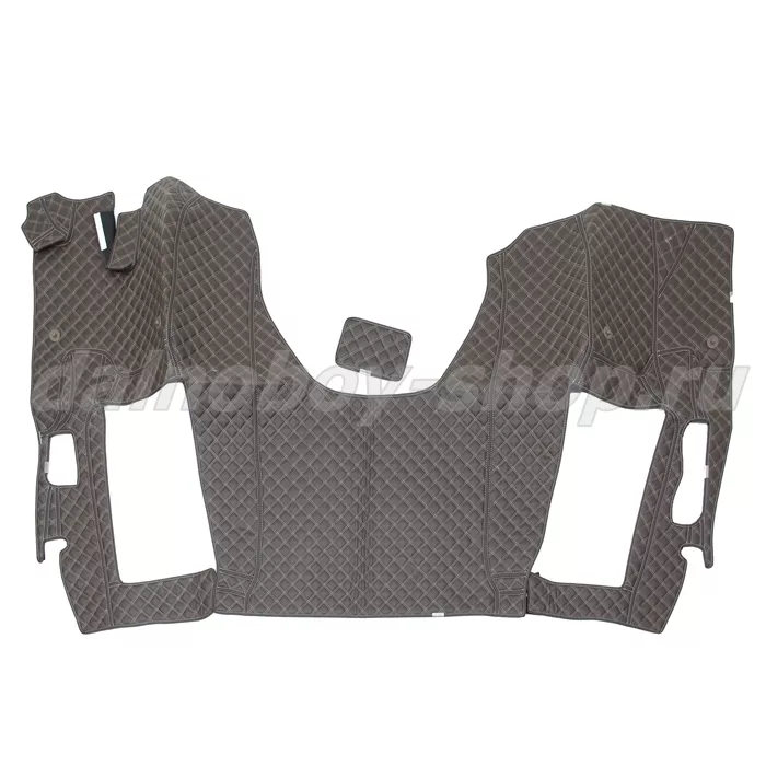 Коврик кож.зам. 3D под ноги KMZ Neo 5490 автомат 2х нитка шоколад кожа/нить бежевая