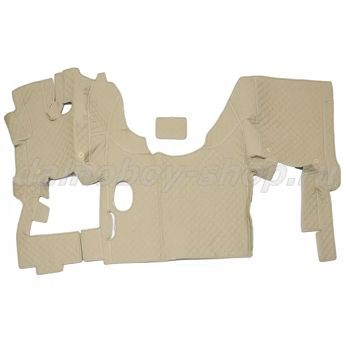 Коврик кож.зам. 3D под ноги DAF XF-105 механика /бежевый+бежевая нить