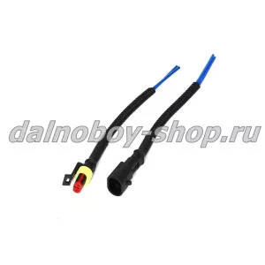 Провод с разъемом для еврогабарита 2х контактная с клеммами (папа+мама) в гофре /10