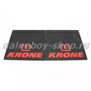 Брызговики задние прицепа 400*400  (рез.тиснен.)  KRONE (надпись красная резина)