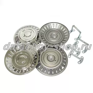 Колпак колеса 16 INOX передний+задний к-т 4шт Delux