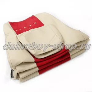 Чехол - сиденье Польша велюр - иск. кожа MERCEDES ATEGO 2 низ. сид. 1996-2003 красный-бежевый