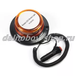 Маяк импульсный LED 10-30v 30LED желтый d-149mm h-57mm (магнит-стационар) НИЗКИЙ