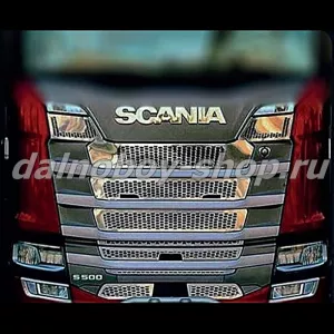 Накладки INOX  на решетку радиатора SCANIA S серия