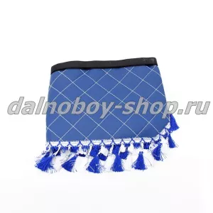 Ламбрекен лоб.+ шторка боковая кожзам 1.8м  БЕЗ НАЗВАНИЯ синий