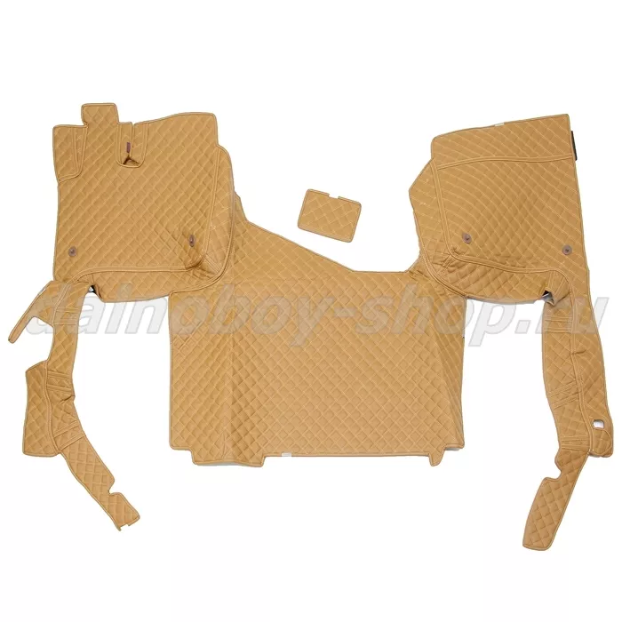 Коврик кож.зам. 3D под ноги Faw J7 2х нитка фокс кожа/нить бежевая