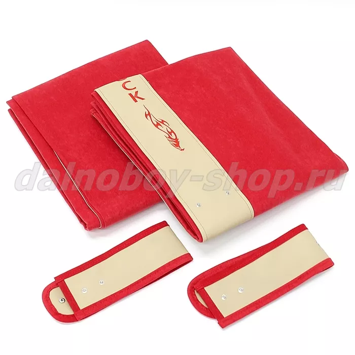 Шторы спальника TRUCK 1.2*1.5 красная алоба + бежевая кожа