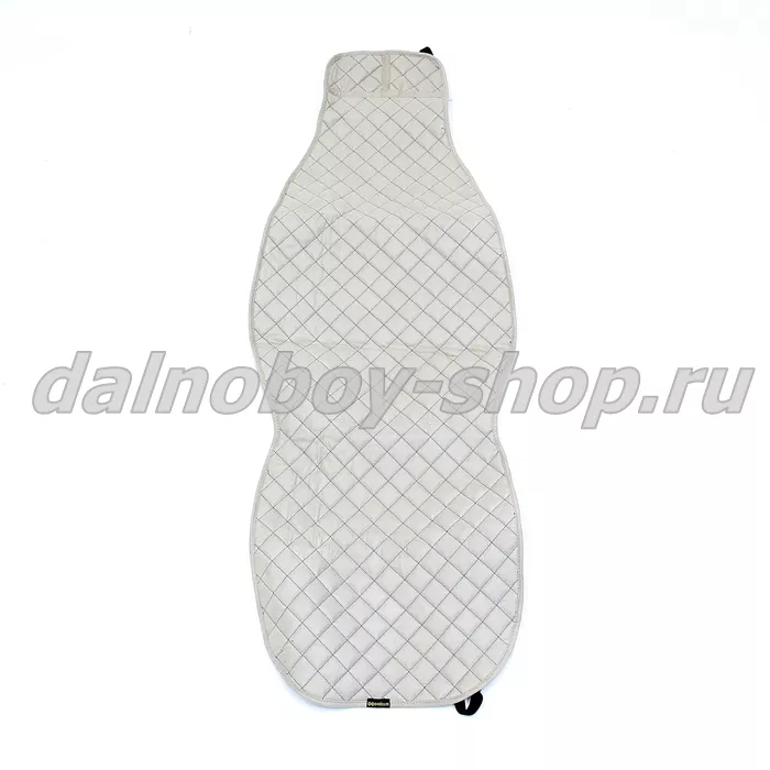 Чехол - накидка на сидение универсальная / стеганная / антара бежевая + синяя нитка