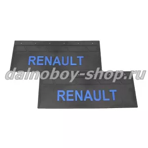 Брызговики задние резина (тисненные) 660*270 RENAULT синяя надпись