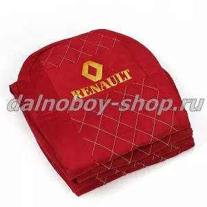 Чехол - сиденье аликанте RENAULT PREMIUM с 2007 (1 ремень)(2 выс.) красный